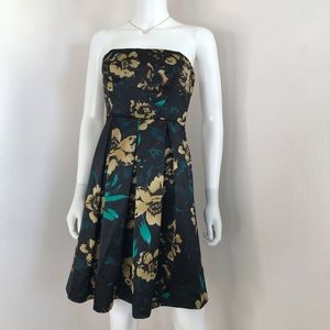Floral print dress Guess strapless cocktail dress size 5